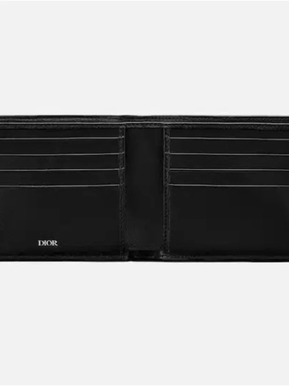 Dior Compact Oblique Jacquard Black Wallet